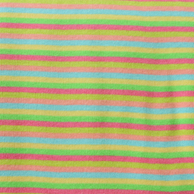 Spring Narrow Stripe Cotton Knit Fabric