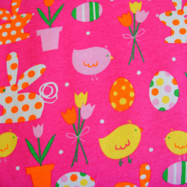 Spring Pink Cotton Knit Fabric