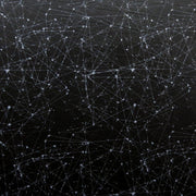 Star Map Nylon Spandex Swimsuit Fabric, White/Black Colorway - 17" Remnant