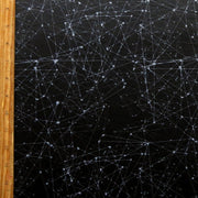 Star Map Nylon Spandex Swimsuit Fabric, White/Black Colorway - 17" Remnant