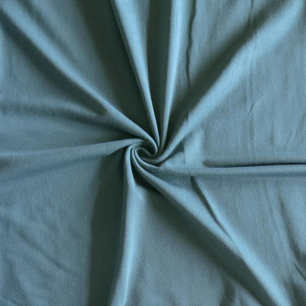 Steel Blue Bamboo Lycra Jersey Knit Fabric