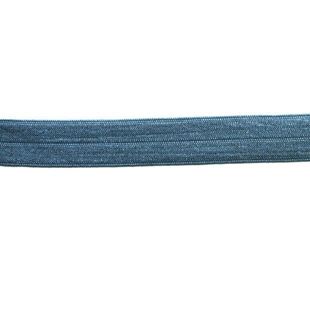 Steel Blue Fold-Over Elastic Trim