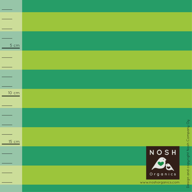 Lime Green/Croco Green Stripe Organic Cotton Lycra Knit Fabric by Nosh Organics