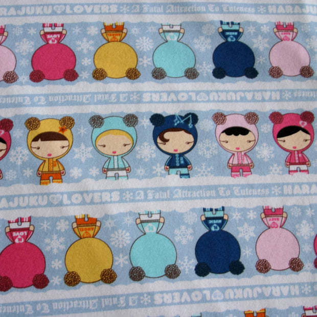 Stylish Snowy Girls Cotton Fleece Fabric
