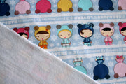 Stylish Snowy Girls Cotton Fleece Fabric