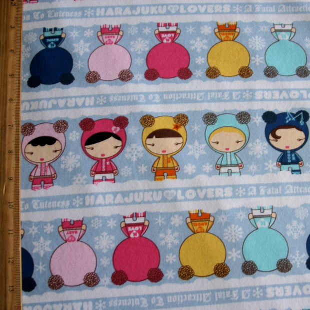 Stylish Snowy Girls Cotton Fleece Fabric