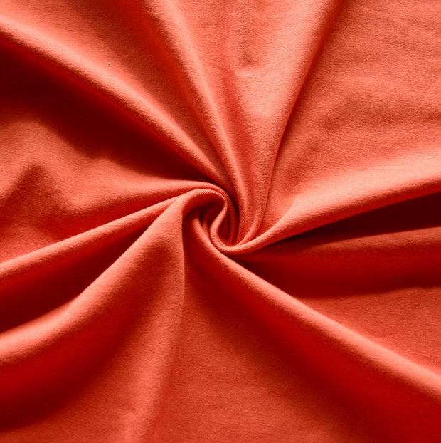 Sunbaked Orange Bamboo Lycra Jersey Knit Fabric