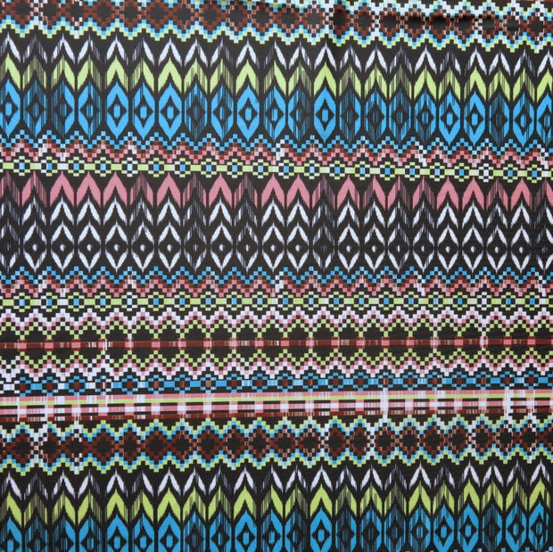 Sunset Ikat Stripe Poly Spandex Swimsuit Fabric