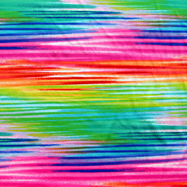 Sunset Rainbow Stripe Nylon Lycra Swimsuit Fabric