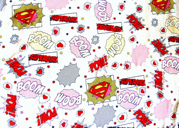 Supergirl Cotton Knit Fabric