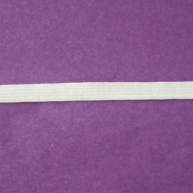 White 3/8" Braided Swimsuit Elastic
