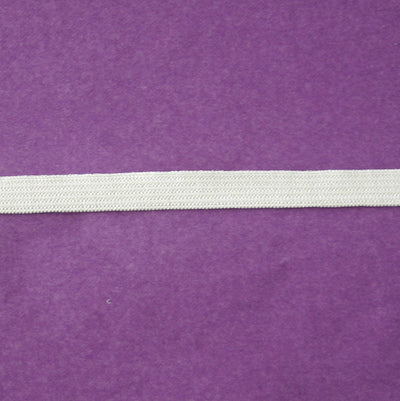 White 3/8" Swimsuit Elastic