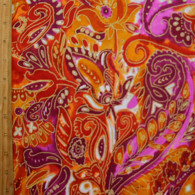 Taj Mahal Nylon Lycra Swimsuit Fabric, Magenta Colorway
