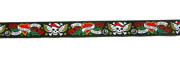 Tattoo Symbols Woven Ribbon Trim