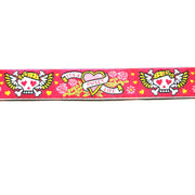 Girly Tattoo Symbols Woven Ribbon Trim