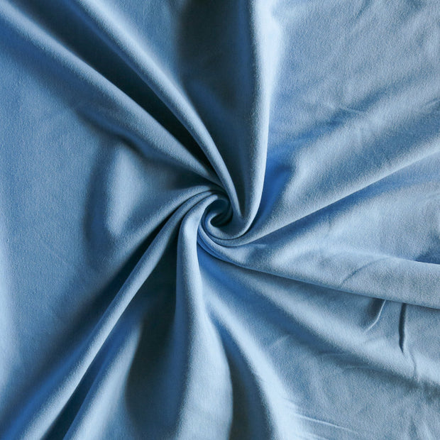 Teapot Blue Cotton Interlock Fabric