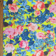 Yellow Texas Rose Nylon Spandex Swimsuit Fabric