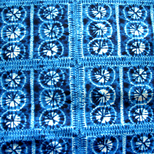 Tie Dye Circles in Squares Nylon Lycra Swimsuit Fabric