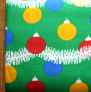 Tinsel and Ornaments Cotton Knit Fabric