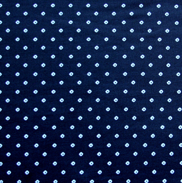 Tiny Lavender Diamonds on Dark Navy Nylon Lycra Swimsuit Fabric