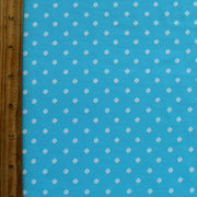 Tiny White Diamonds on Turquoise Blue Nylon Lycra Swimsuit Fabric
