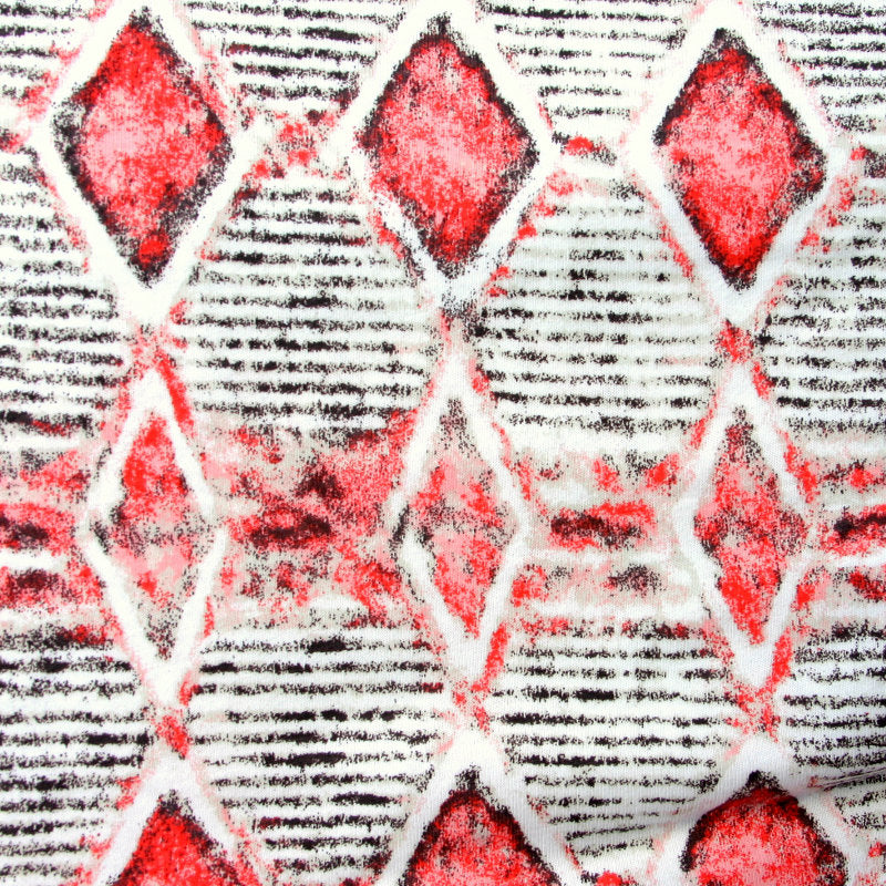 Tribal jersey knit shop fabric
