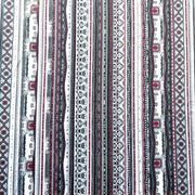 Grey/Berry Vertical Abstract Poly Spandex Swimsuit Fabric