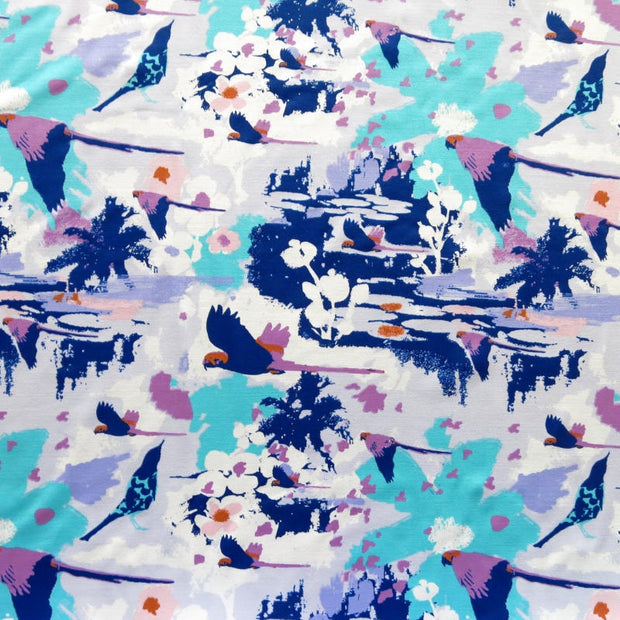 Tropical Toucans Nylon Spandex Swimsuit Fabric