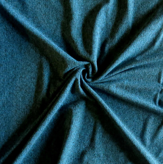 Teal/Black Marl Poly Spandex Jersey Knit Fabric