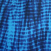 Turquoise and Navy Tie Dye Nylon Spandex Swimsuit Fabric - 16" Remnant