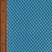 Turquoise Diamond Nylon Spandex Mesh Fabric