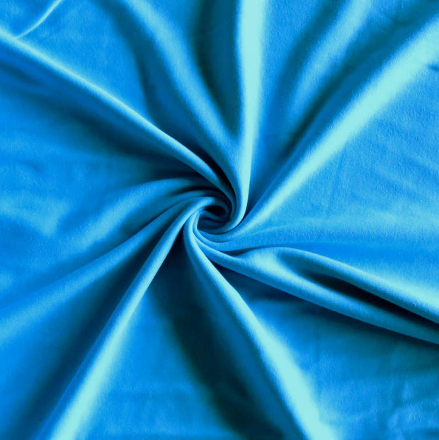 Turquoise Blue Cotton Interlock Fabric