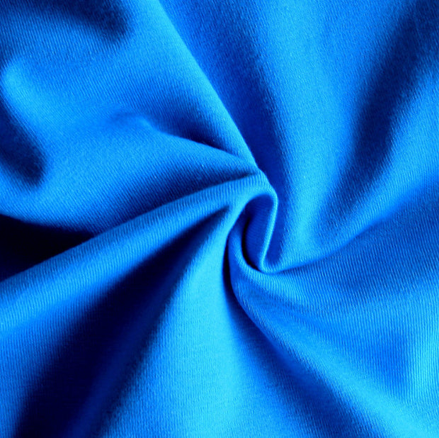 Turquoise Blue Cotton Lycra Jersey Knit Fabric