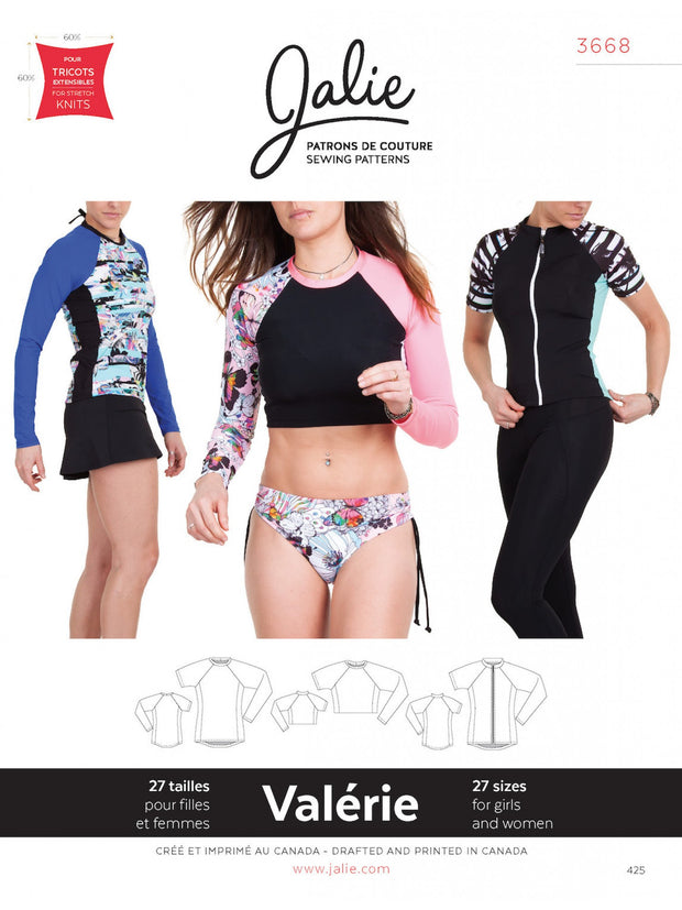 Valerie Swim Shirts Sewing Pattern by Jalie