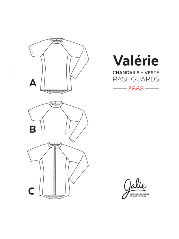 Valerie Swim Shirts Sewing Pattern by Jalie