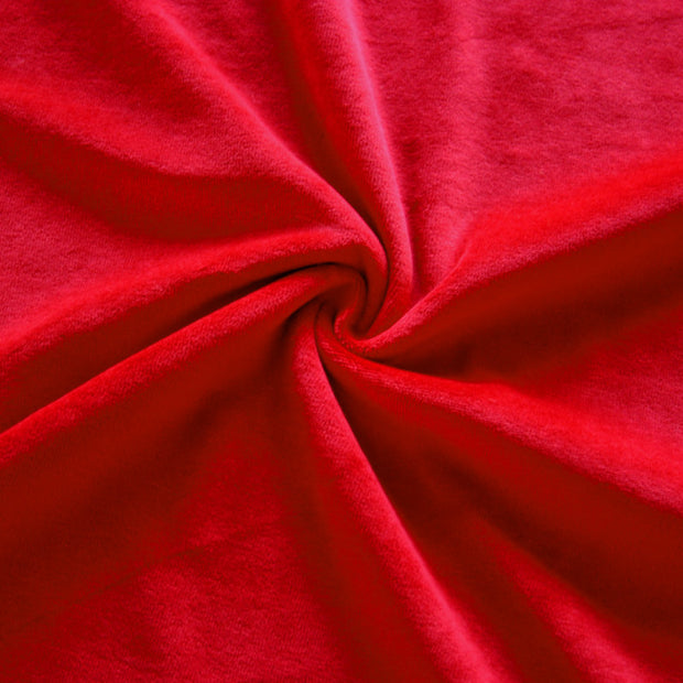 Red Velour Knit Fabric