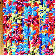 Vertical Festive Floral Nylon Lycra Swimsuit Fabric