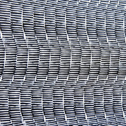 Vertical Wavy Black Stripes on White Nylon Spandex Swimsuit Fabric