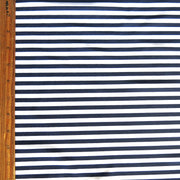 Navy and White 1/4 inch Stripe Nylon Spandex Swimsuit Fabric