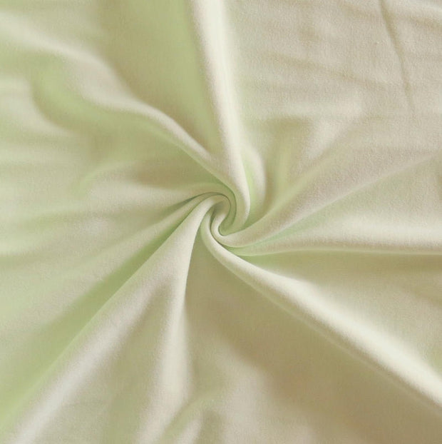 Very Light Green Cotton Interlock Knit Fabric