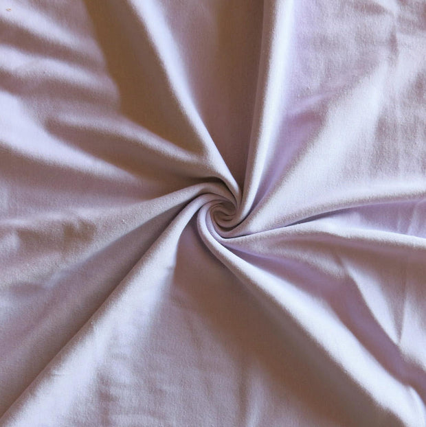 Very Light Purple Cotton Heavy Rib Knit Fabric