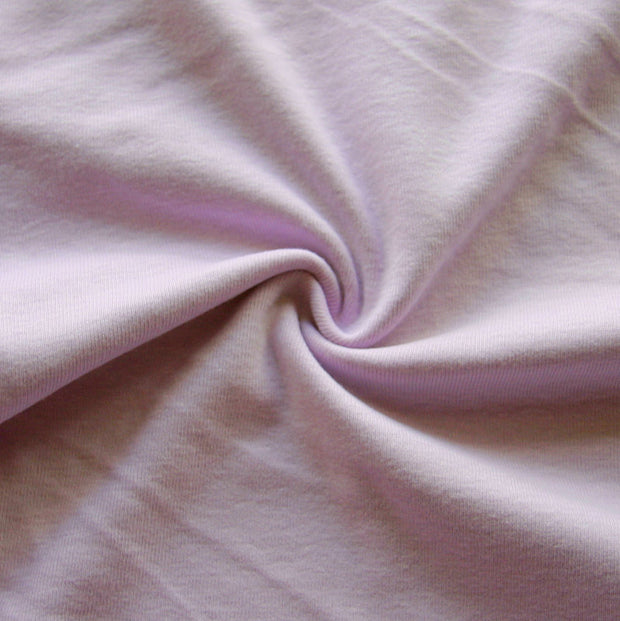 Very Light Purple Cotton Rib Knit Fabric