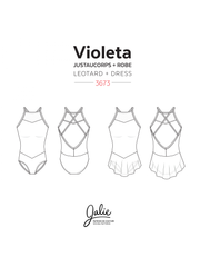 Violeta Open Back Leotard and Dress Sewing Pattern by Jalie