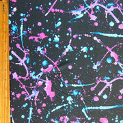 Vivid Paint Splatter Nylon Spandex Swimsuit Fabric