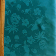 Water Change Teal Hawaiian Microfiber Boardshort Fabric - 32" Remnant