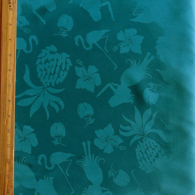 Water Change Teal Hawaiian Microfiber Boardshort Fabric