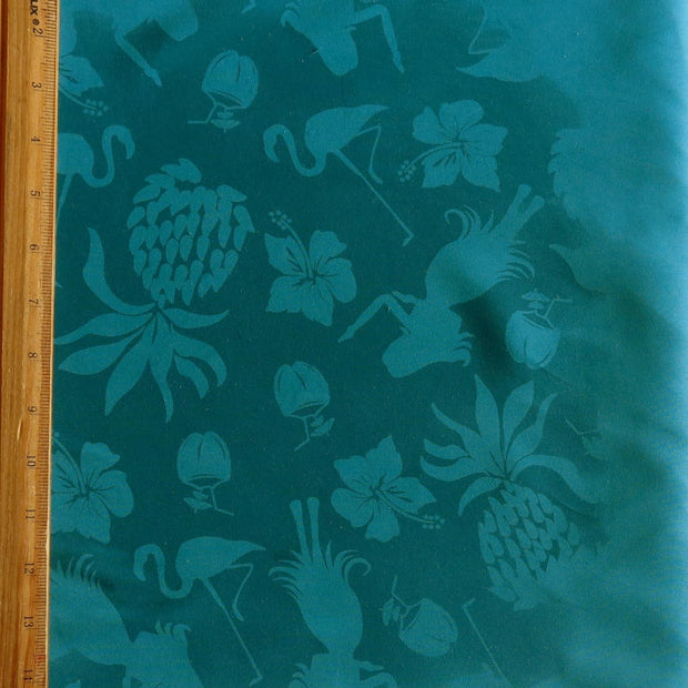 Water Change Teal Hawaiian Microfiber Boardshort Fabric