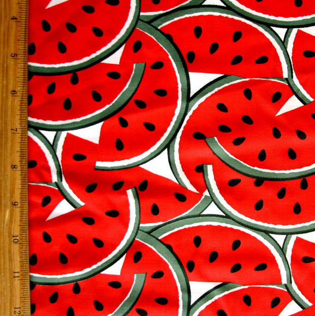 Watermelon Burst Nylon Lycra Swimsuit Fabric
