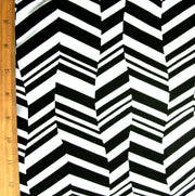 Wavy Chevrons Cotton Lycra Knit Fabric