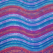 Wavy Dots on Purple Nylon Lycra Swimsuit Fabric - 11" Remnant
